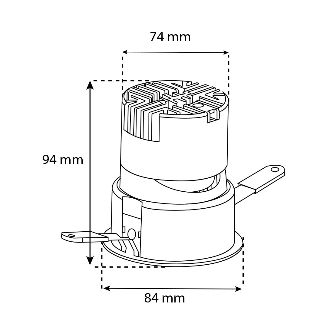 EMPOTRABLE HS IRIDIUM 50°, 75mm, 15W, 4000K, 975LM