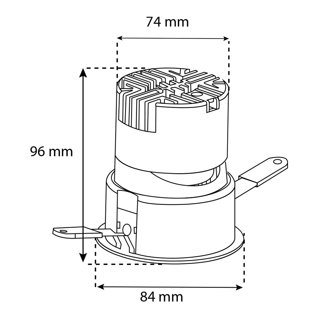 EMPOTRABLE HS IRIDIUM WW, 75 mm, 15W, 4000K, 975LM