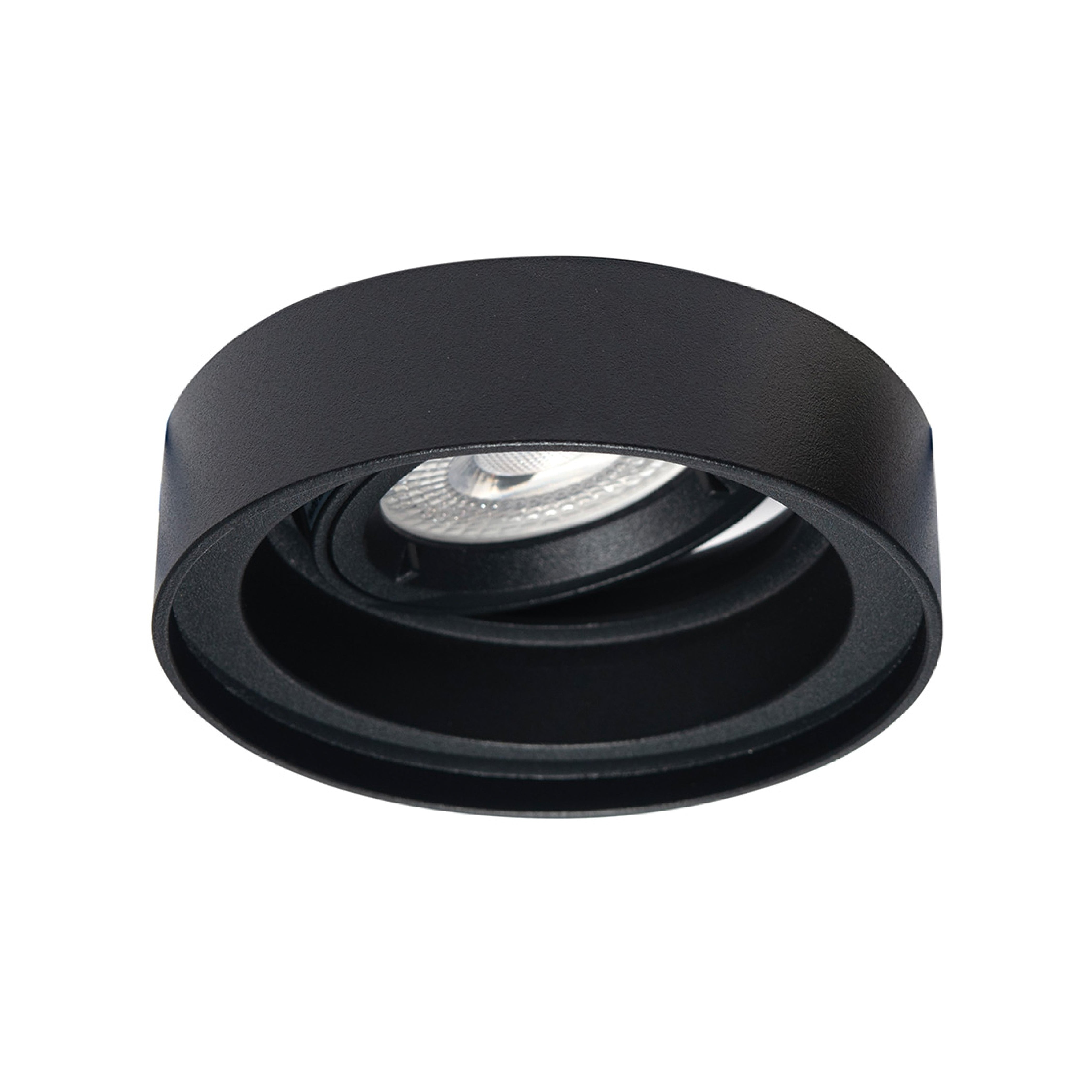 MARCO EMPOTRABLE Y3R3 NEGRO PARA FOCO LED, 6.5W, GU10 Y MR16