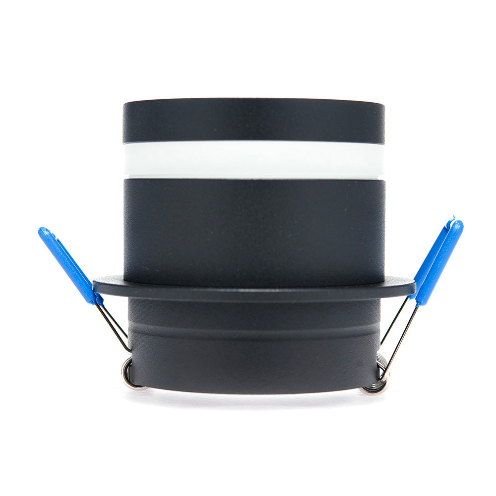 MARCO EMPOTRABLE NEGRO Y0R0 PARA FOCO LED, 6.5W, BASE MR16