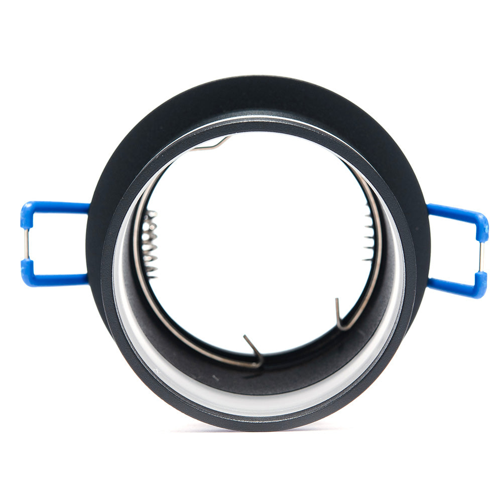 MARCO EMPOTRABLE NEGRO Y0R0 PARA FOCO LED, 6.5W, BASE MR16