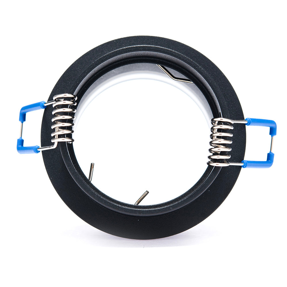 MARCO EMPOTRABLE NEGRO Y0R0 PARA FOCO LED, 6.5W, BASE MR16