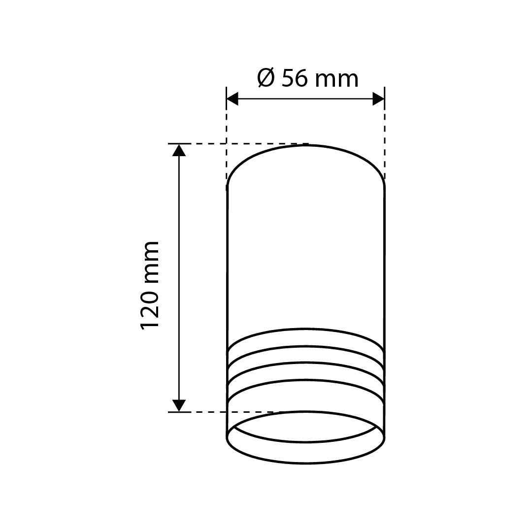 MARCO SOBREPONER NEGRO REFLEXION, FOCO LED, 6.5W, BASE GU10