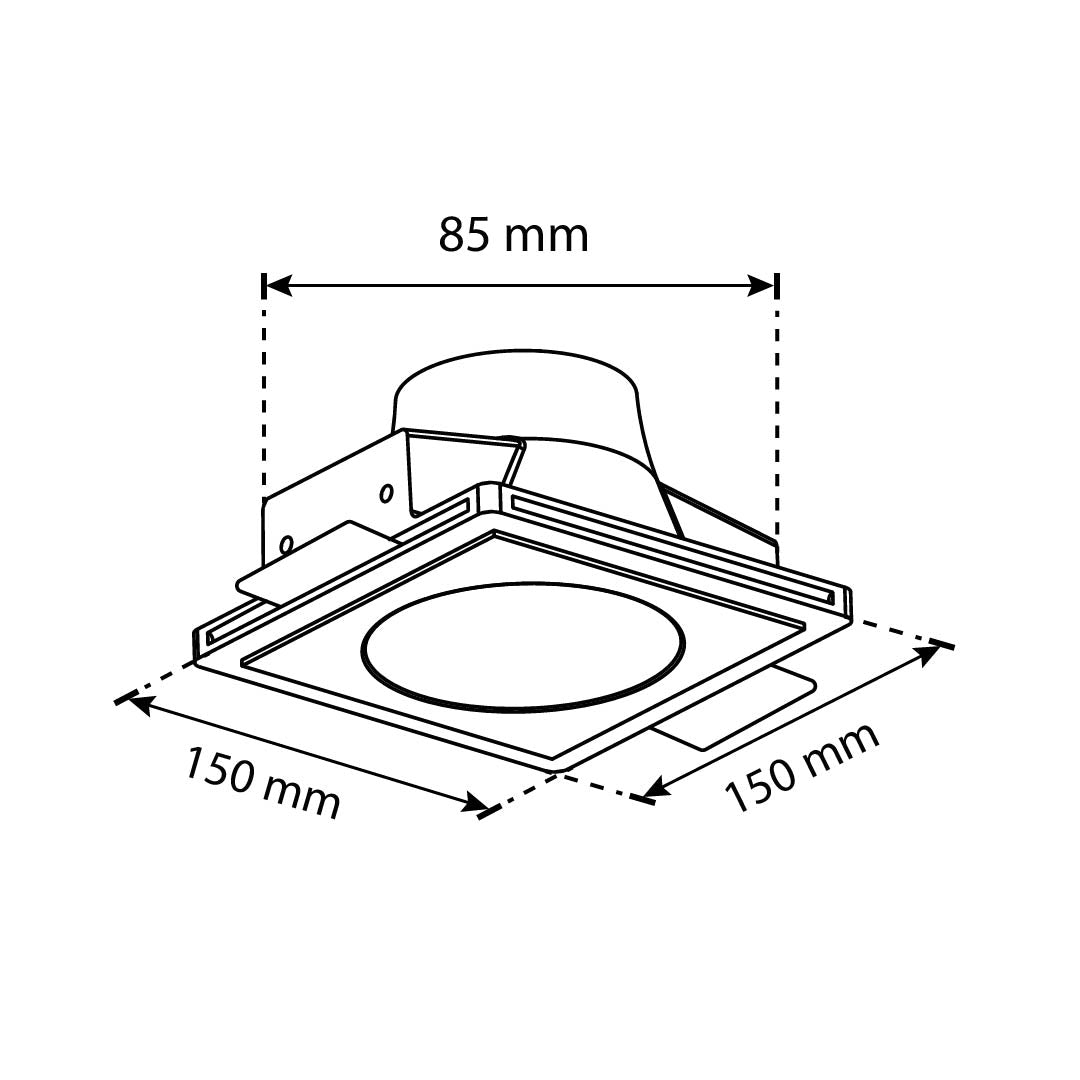 MARCO EMPOTRABLE Y7R7 DE YESO PARA FOCO LED, 8W, BASE MR16