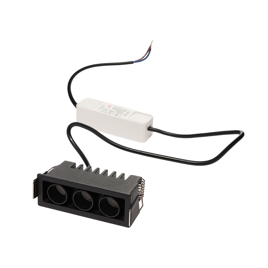 EMPOTRABLE NEGRO HS MINI RZ 36°, 7.5 W, 3000K, 344 LM