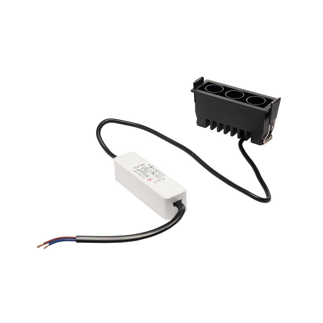 EMPOTRABLE NEGRO HS MINI RZ 36°, 7.5 W, 3000K, 344 LM