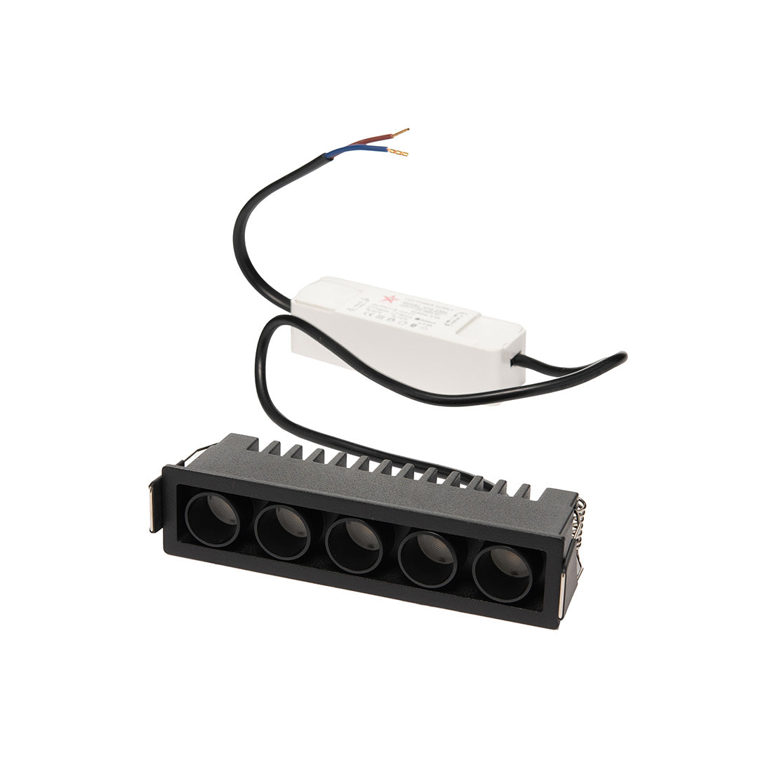 EMPOTRABLE NEGRO HS MINI RZ 36°, 12 W, 4000K, 972 LM