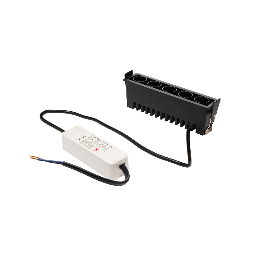 EMPOTRABLE NEGRO HS MINI RZ 36°, 12 W, 4000K, 972 LM