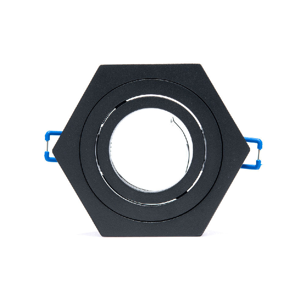 MARCO EMPOTRABLE NEGRO Y1R1 PARA FOCO LED, 6.5W, GU10 Y MR16