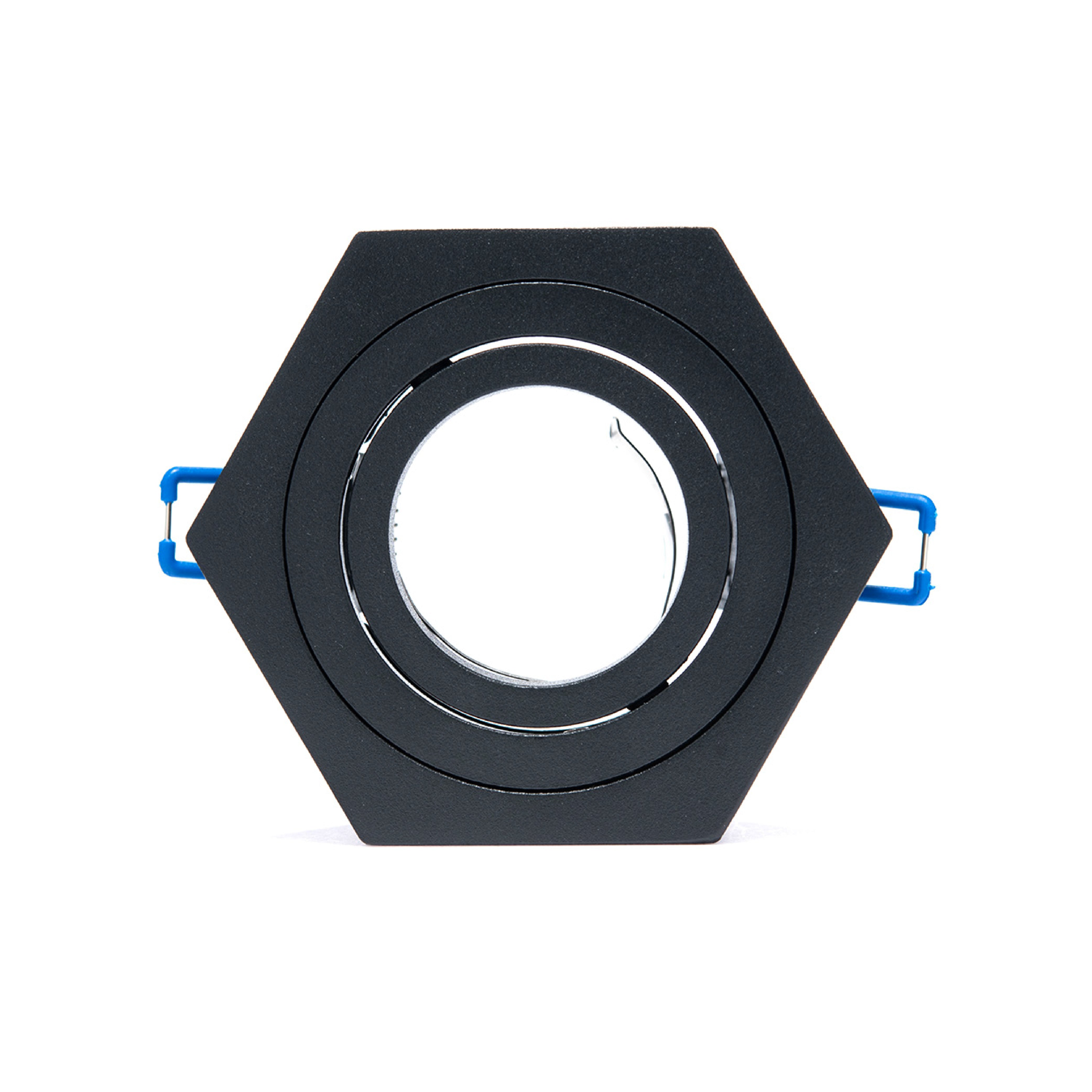 MARCO EMPOTRABLE NEGRO Y1R1 PARA FOCO LED, 6.5W, GU10 Y MR16