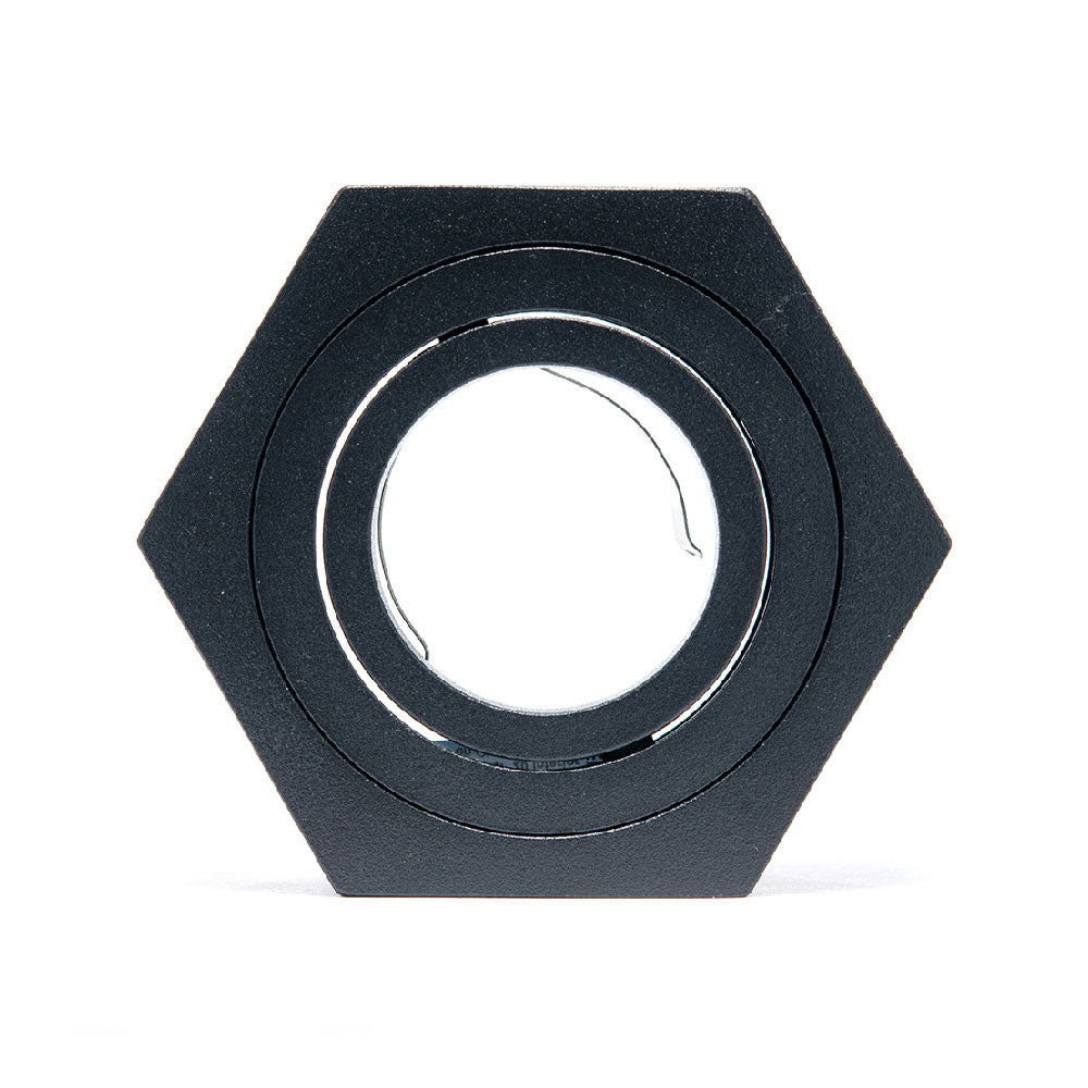 MARCO SOBREPONER NEGRO HEXA S, CON IMÁN, BASE GU10 Y MR16