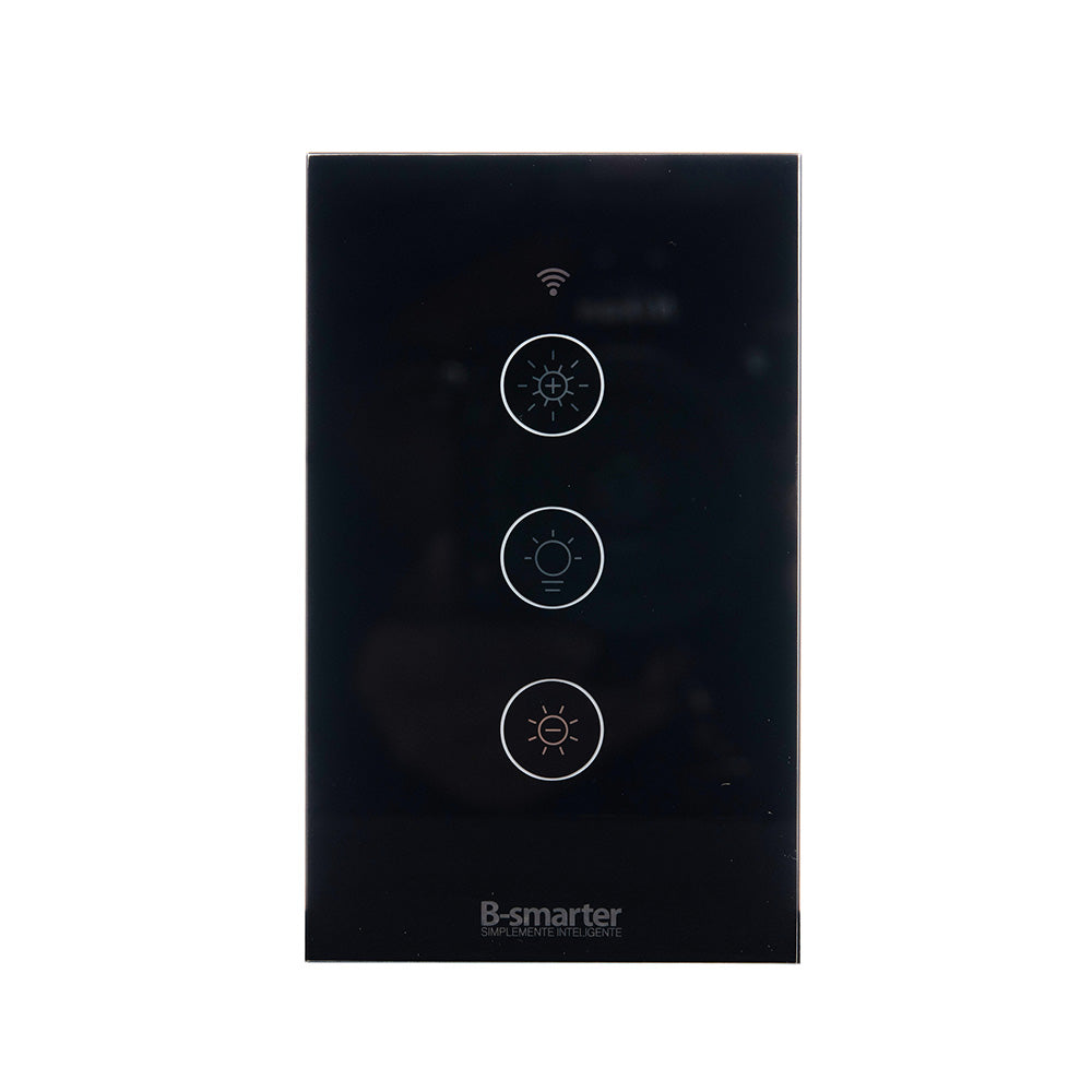 INTERRUPTOR DIMEABLE SMART NEGRO, MANEJO POR APP, INTERIOR