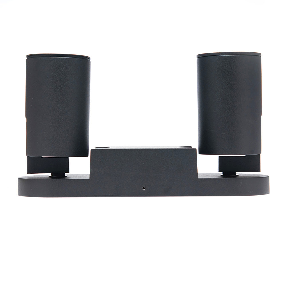 LÁMPARA SOBREPONER DOBLE DIRIGIBLE TURK NEGRO 16W BASE GU10