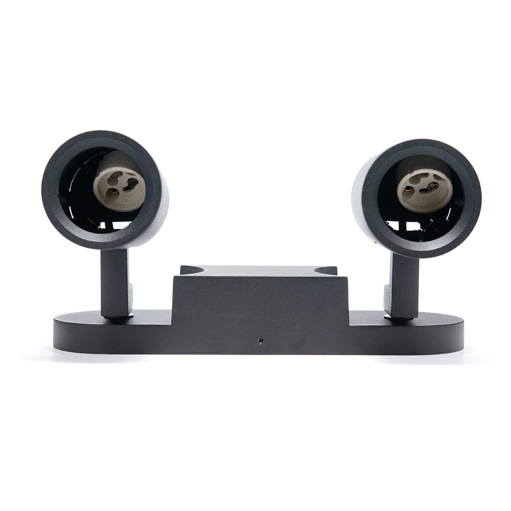 Lámpara de Sobreponer Doble Dirigible TURK Negro 16W, Base GU10