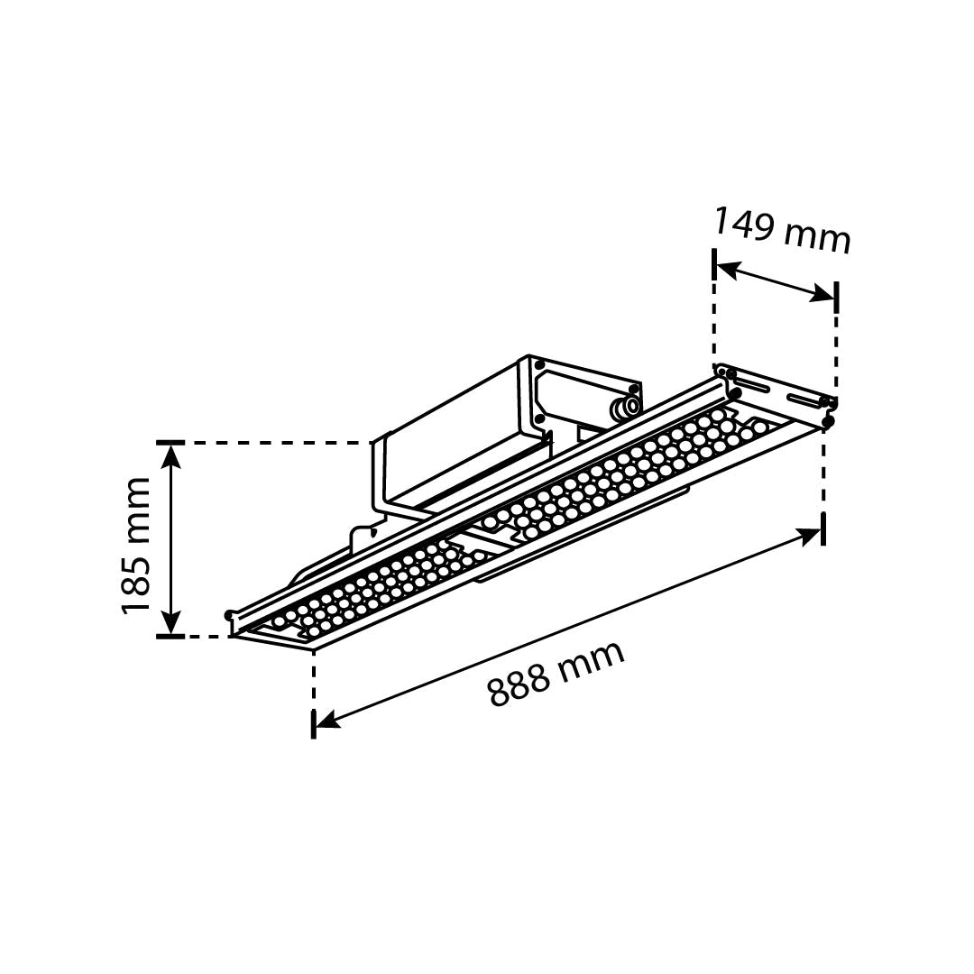 LUMINARIO PARA CANCHA DE PADEL, 240W, 5700K, 40000LM, IK10