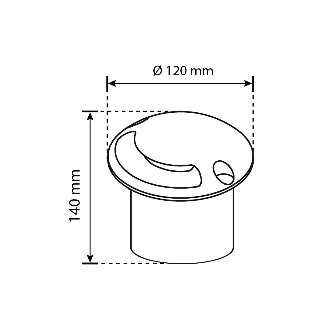 EMPOTRABLE LED DE PISO 6W LUZ CÁLIDA IP66 EXTERIOR 300LM