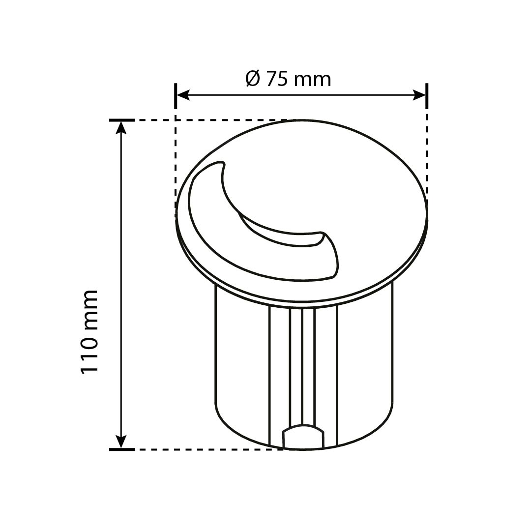 EMPOTRABLE LED A PISO 3W, LUZ CÁLIDA, IP68 135lm AC85-265 V~