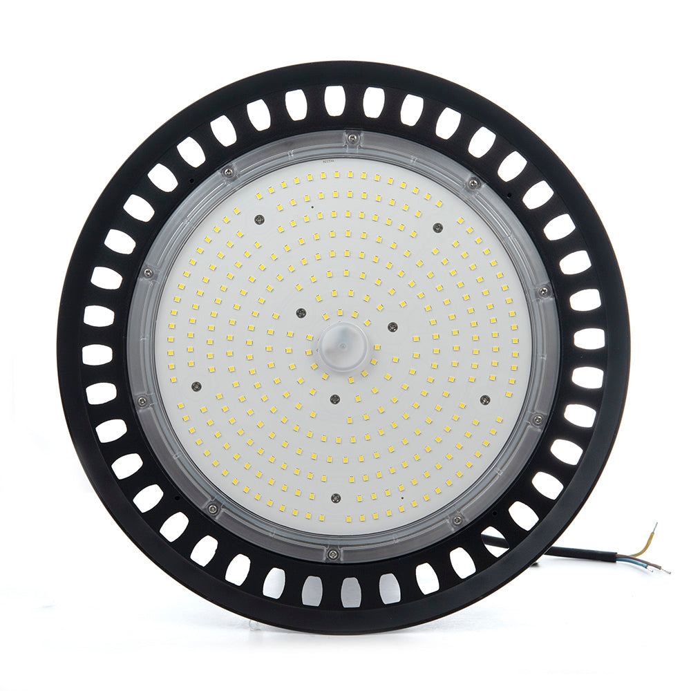 LÁMPARA INDUSTRIAL HIGHBAY LED UFO 200W LUZ FRÍA 5500K IP65 34 000 LM