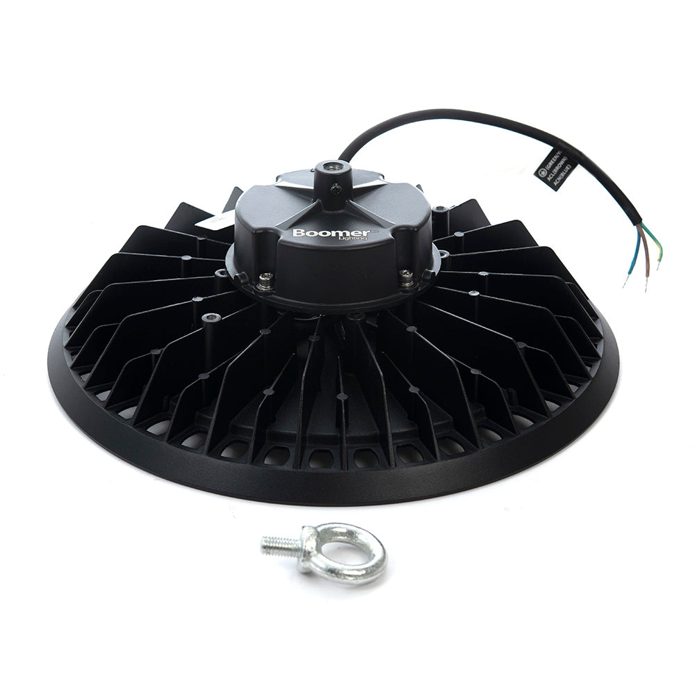 LÁMPARA INDUSTRIAL HIGHBAY LED UFO 200W LUZ FRÍA 5500K IP65 34 000 LM