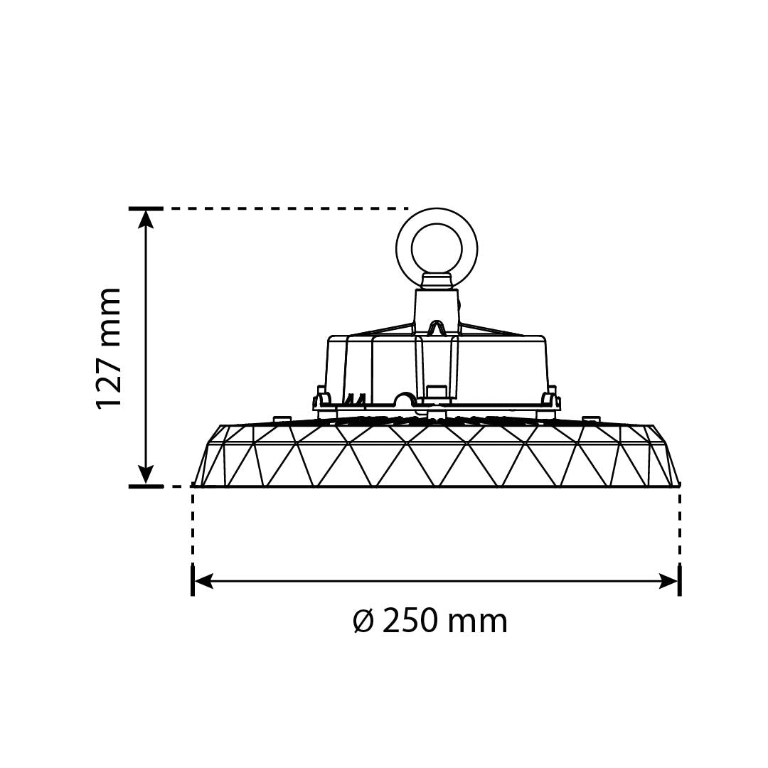 HIGHBAY UFO LED 100W, BLANCOS DINÁMICOS, ATENUABLE IK08 IP65
