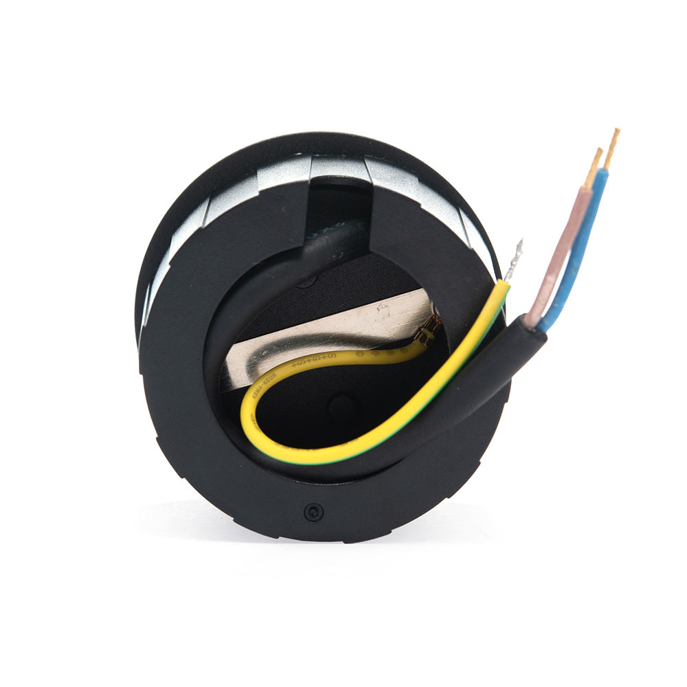 LÁMPARA DE CORTESÍA EMPOTRABLE NEGRO DT, 3W, 3000K, IP65