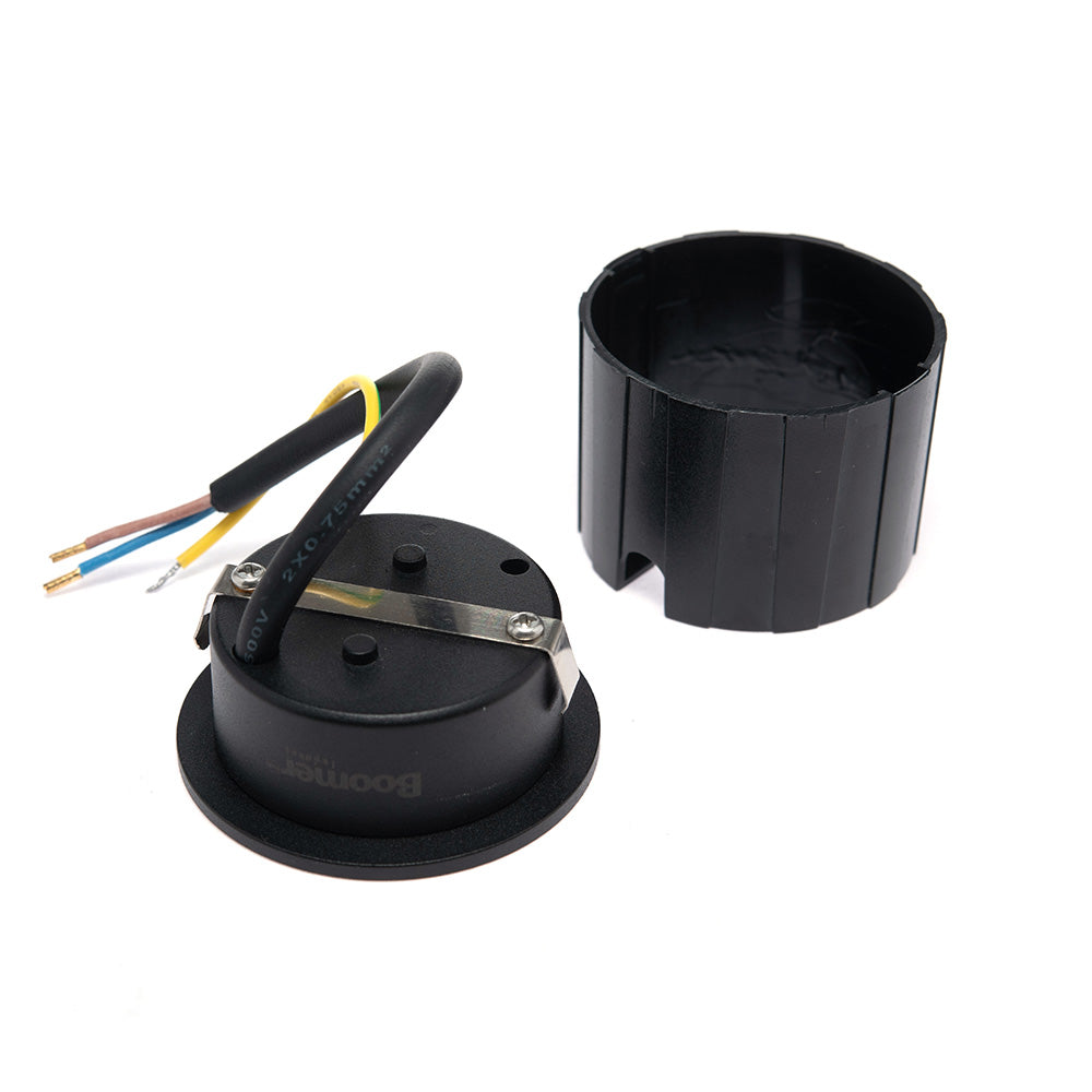 LÁMPARA DE CORTESÍA EMPOTRABLE NEGRO DT, 3W, 3000K, IP65