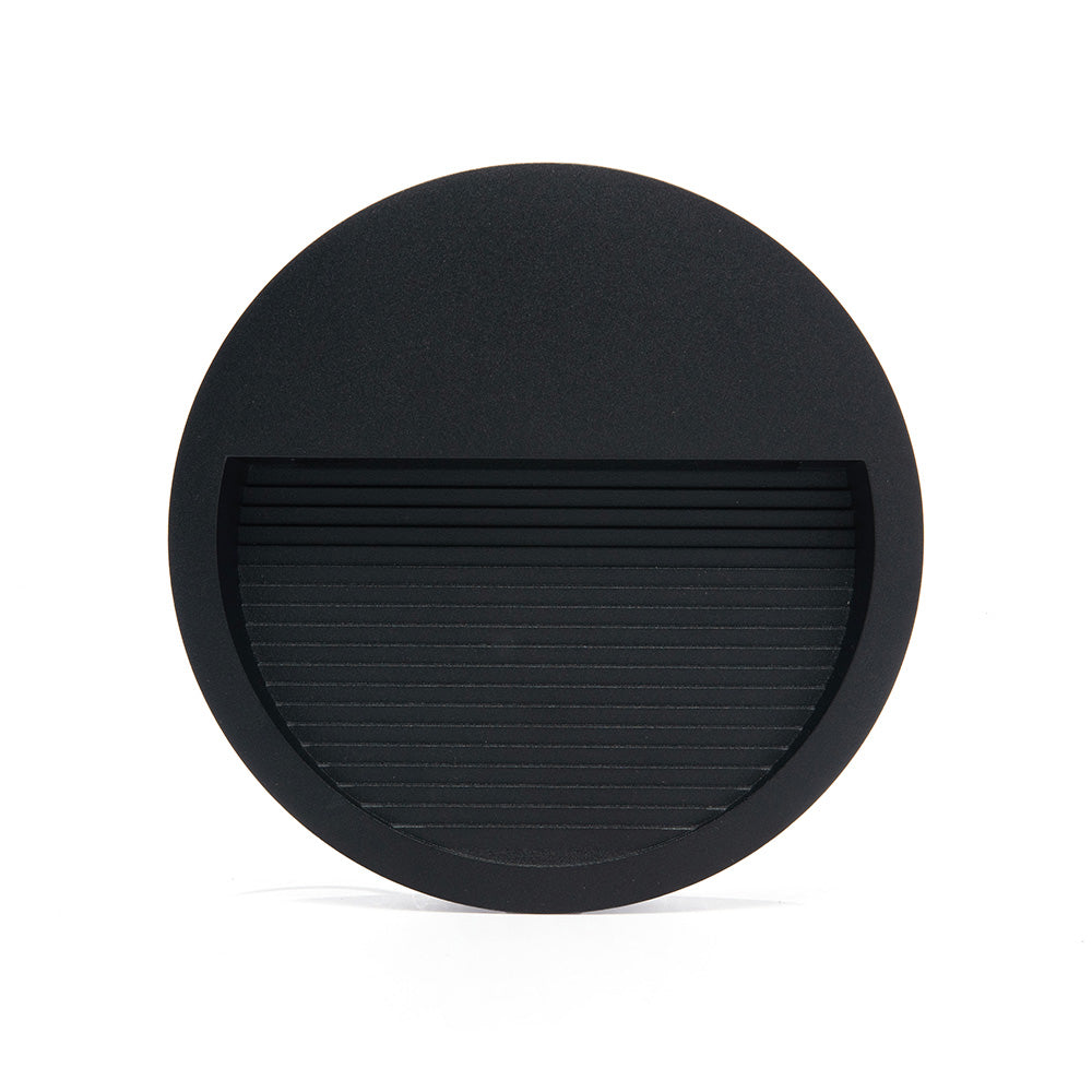 LÁMPARA DE CORTESÍA EMPOTRABLE NEGRO R6, 6W, 3000K, IP65