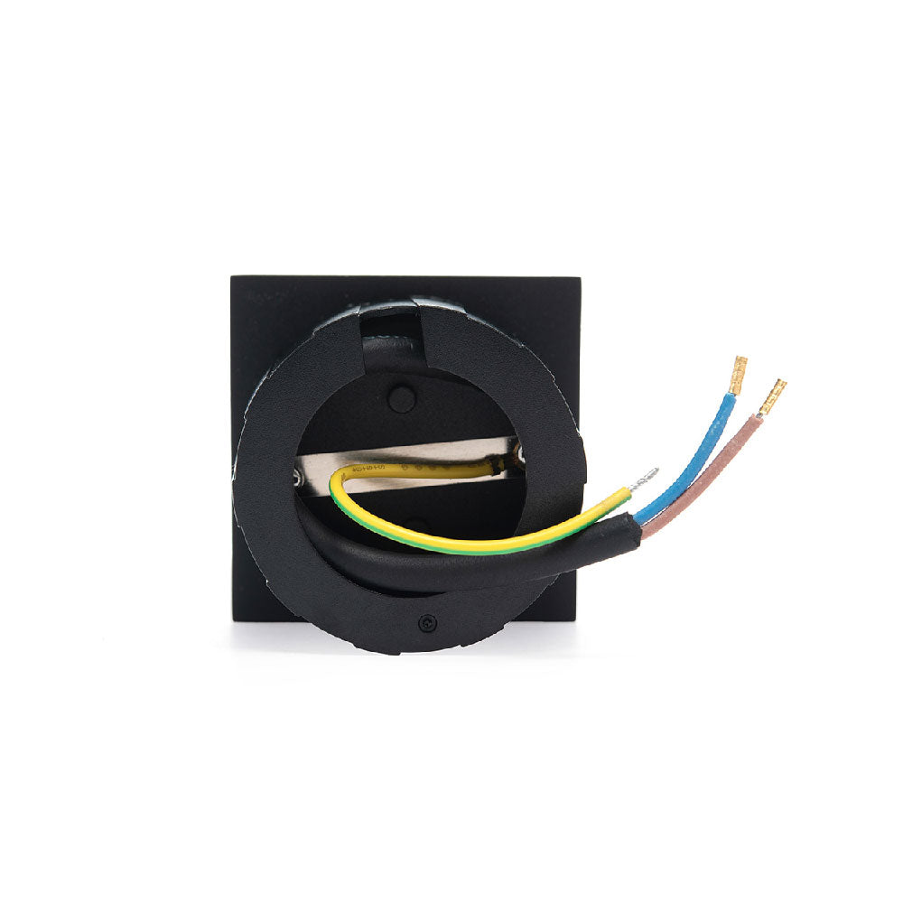 LÁMPARA DE CORTESÍA EMPOTRABLE NEGRO A3, 3W, 3000K, IP65