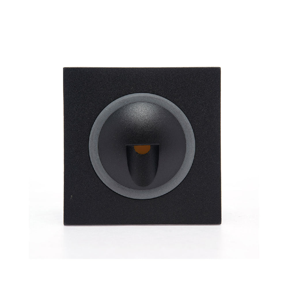 LÁMPARA DE CORTESÍA EMPOTRABLE NEGRO EYE, 3W, 3000K, IP65
