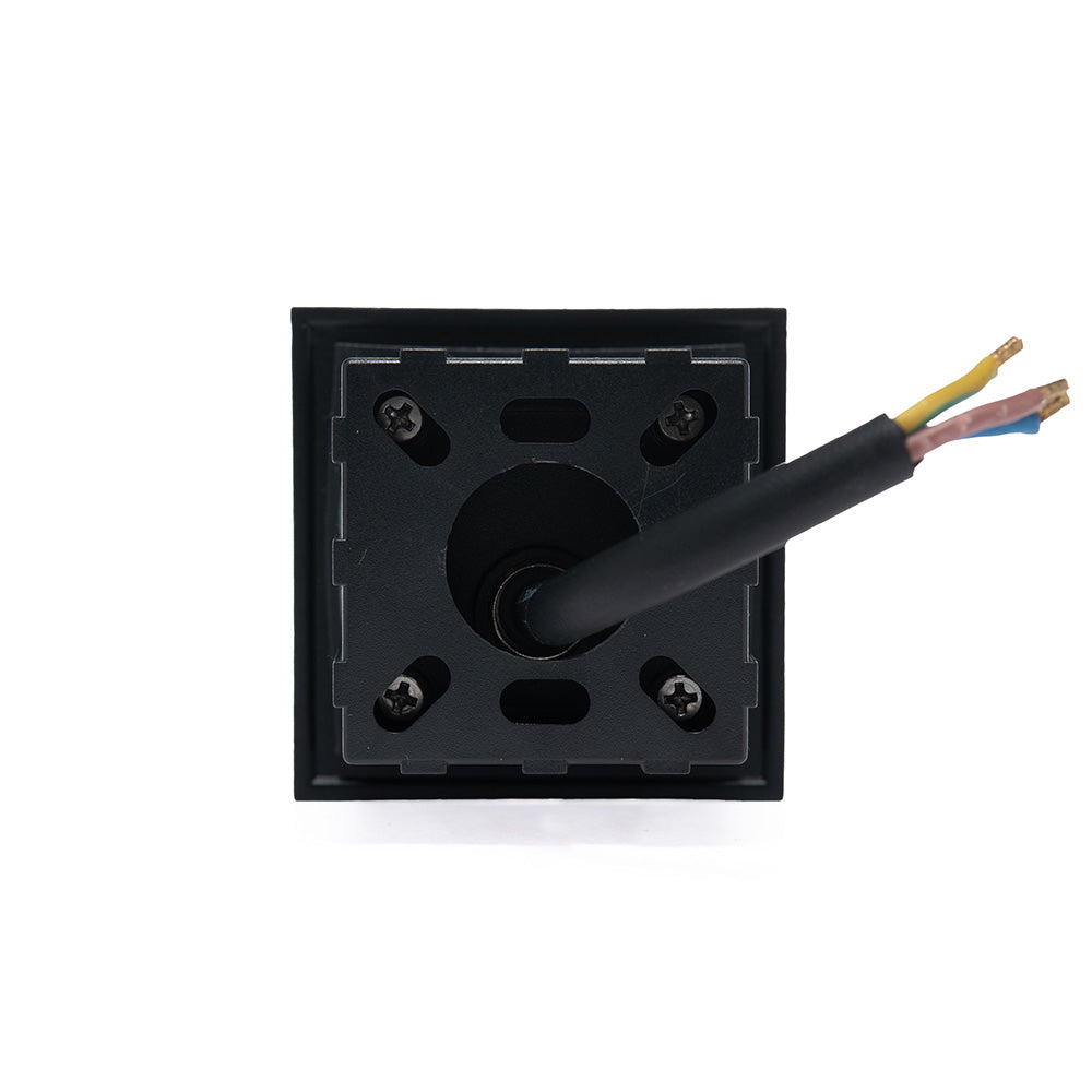 LÁMPARA DE CORTESÍA EMPOTRABLE NEGRO A4, 3W, 3000K, IP65