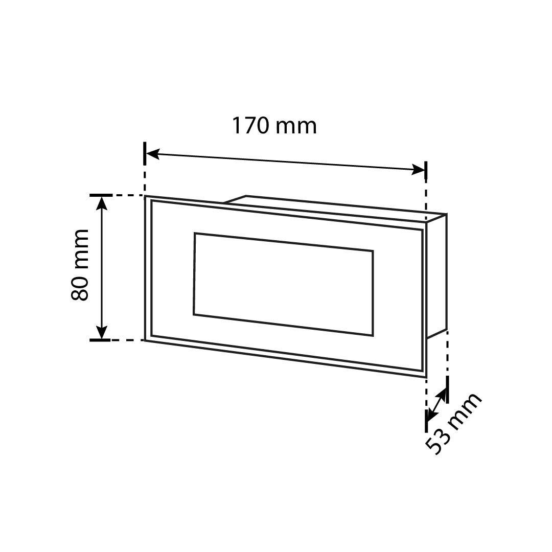 LÁMPARA DE CORTESÍA EMPOTRABLE BLANCO RH, 5W, 3000K, IP65