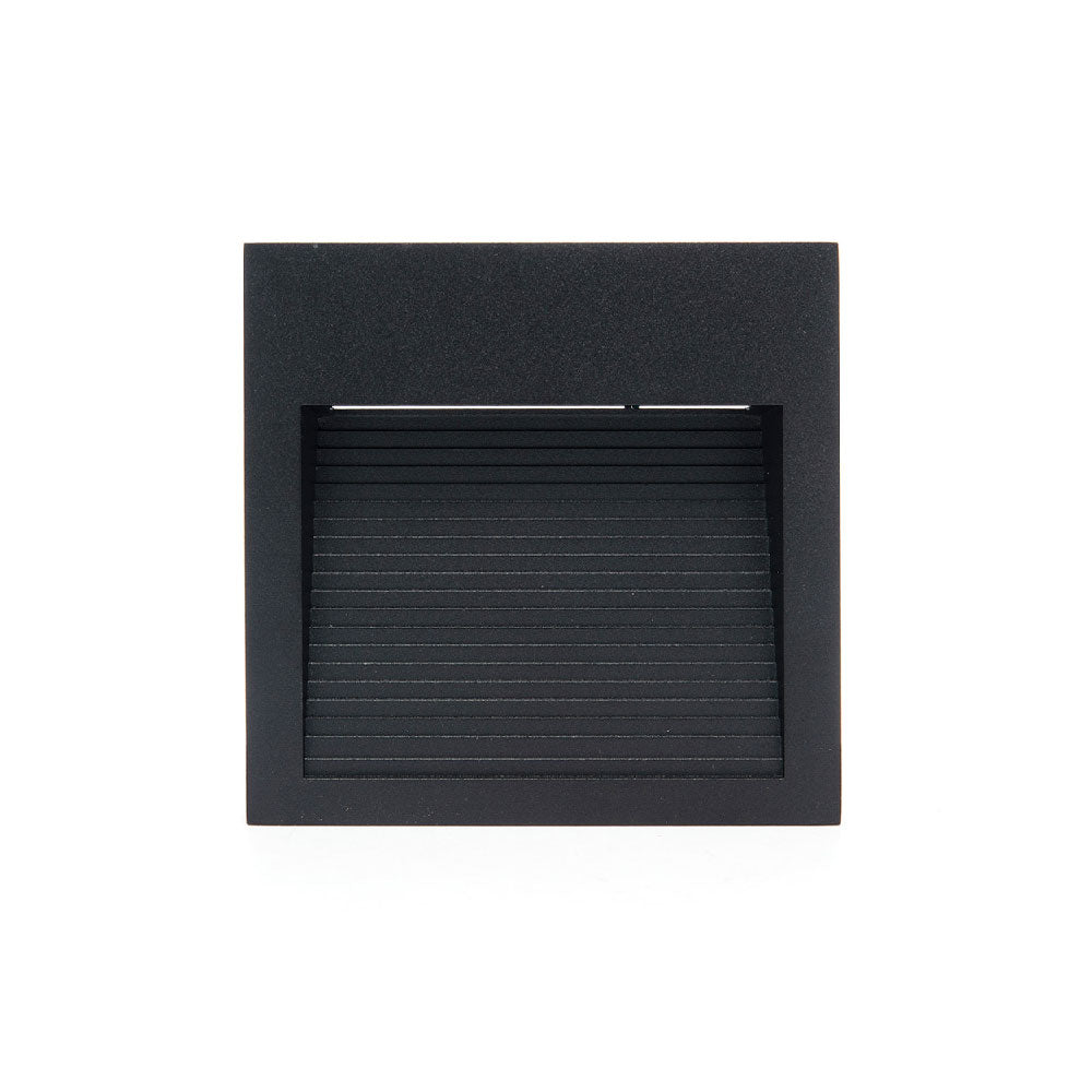 LÁMPARA DE CORTESÍA EMPOTRABLE NEGRO S6, 6W, 3000K, IP65