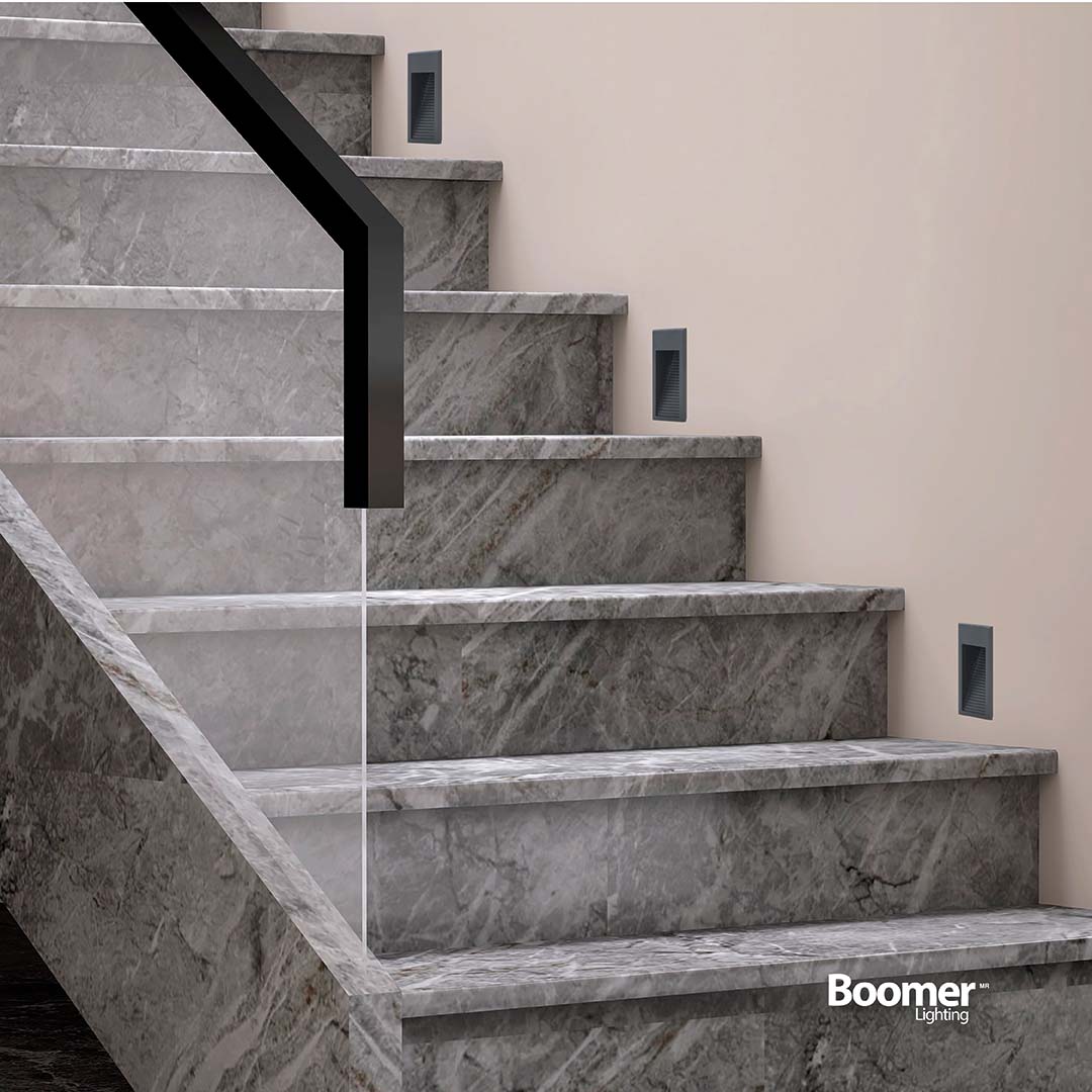 LÁMPARA DE CORTESÍA EMPOTRABLE NEGRO ARV, 3W, 3000K, IP65