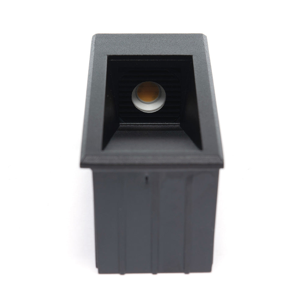 LÁMPARA DE CORTESÍA EMPOTRABLE NEGRO ARV, 3W, 3000K, IP65