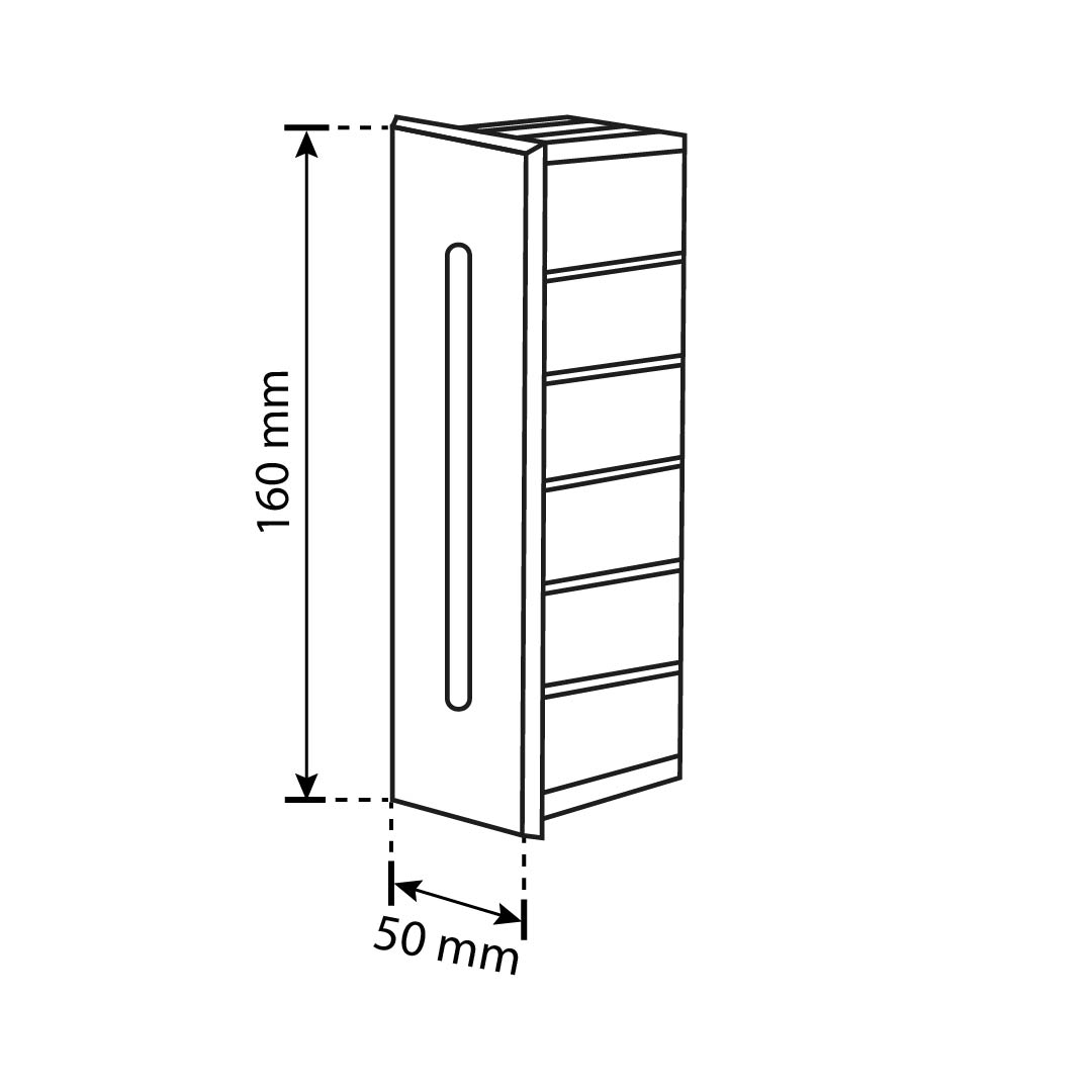 LÁMPARA DE CORTESÍA EMPOTRABLE RV 3W, 3000K, IP65, 129LM