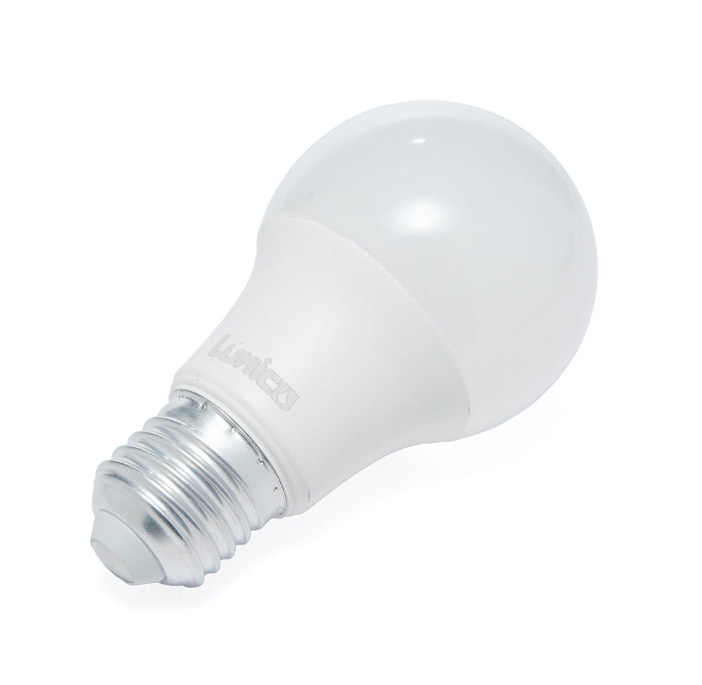 PAQUETE DE 5 FOCOS LED LÚMICO, A19, 9W, LUZ FRÍA, 810 LM, BASE E27