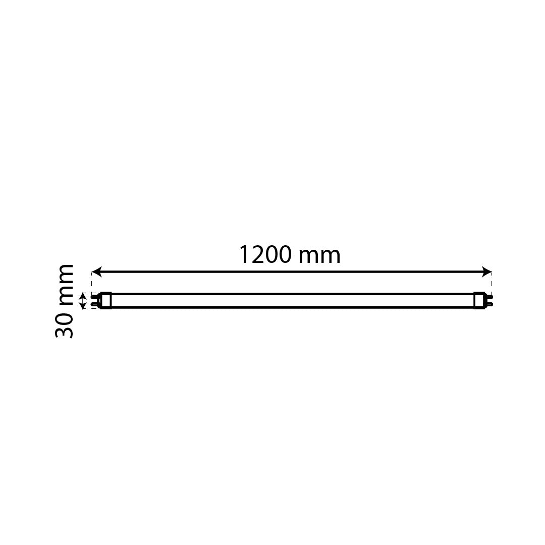 30 PIEZAS TUBO LED T8 TRANSPARENTE, 18W, LUZ FRÍA, INTERIOR
