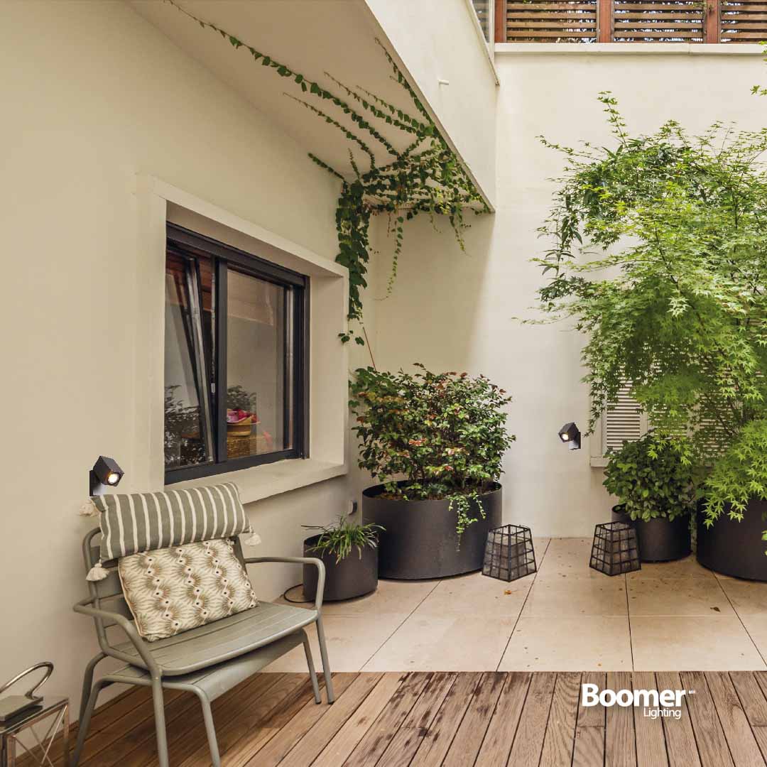 ARBOTANTE PARA PARED ANGULAR 90, 8W, BASE GU10, EXTERIOR