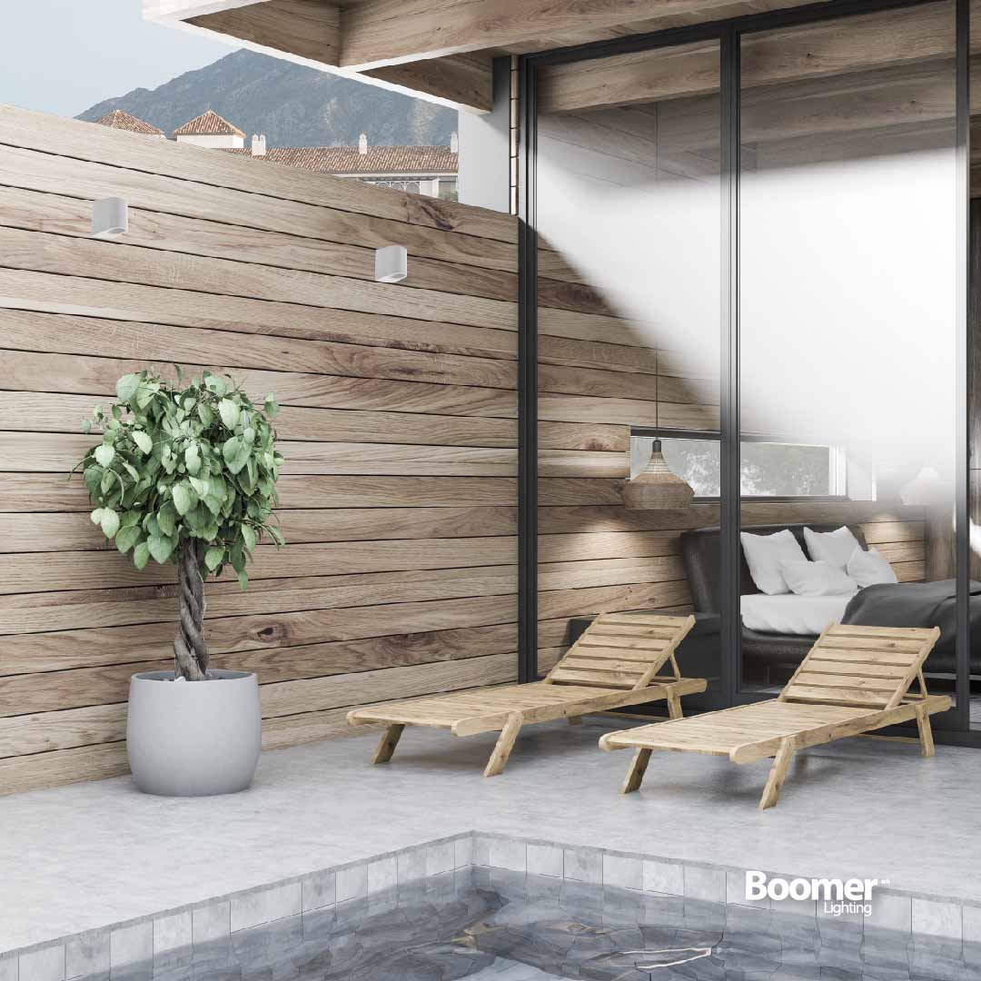 LÁMPARA ARBOTANTE PARA PARED S BLANCO, BASE GU10, 6.5W, EXT