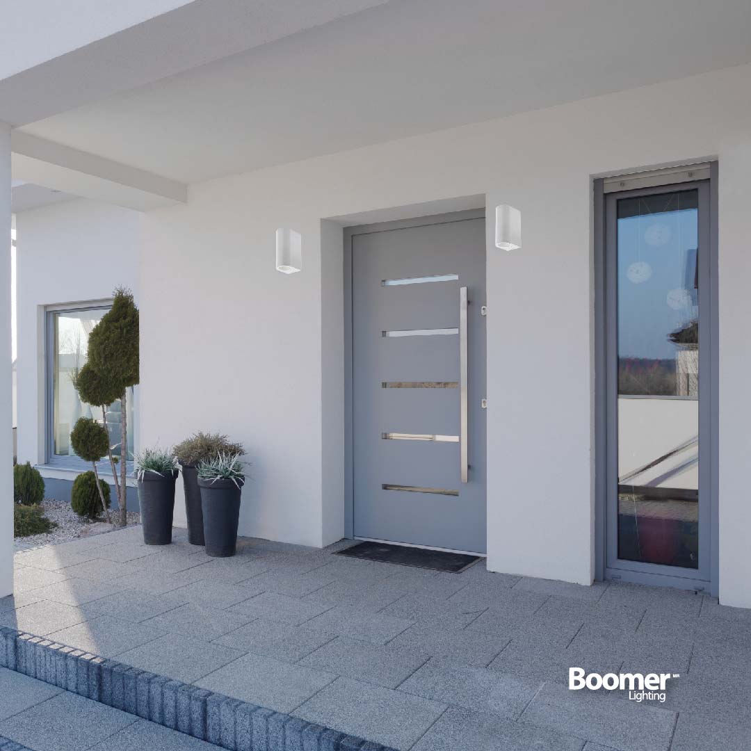 LÁMPARA ARBOTANTE PARA PARED SS BLANCO, BASE GU10, 13W, EXT