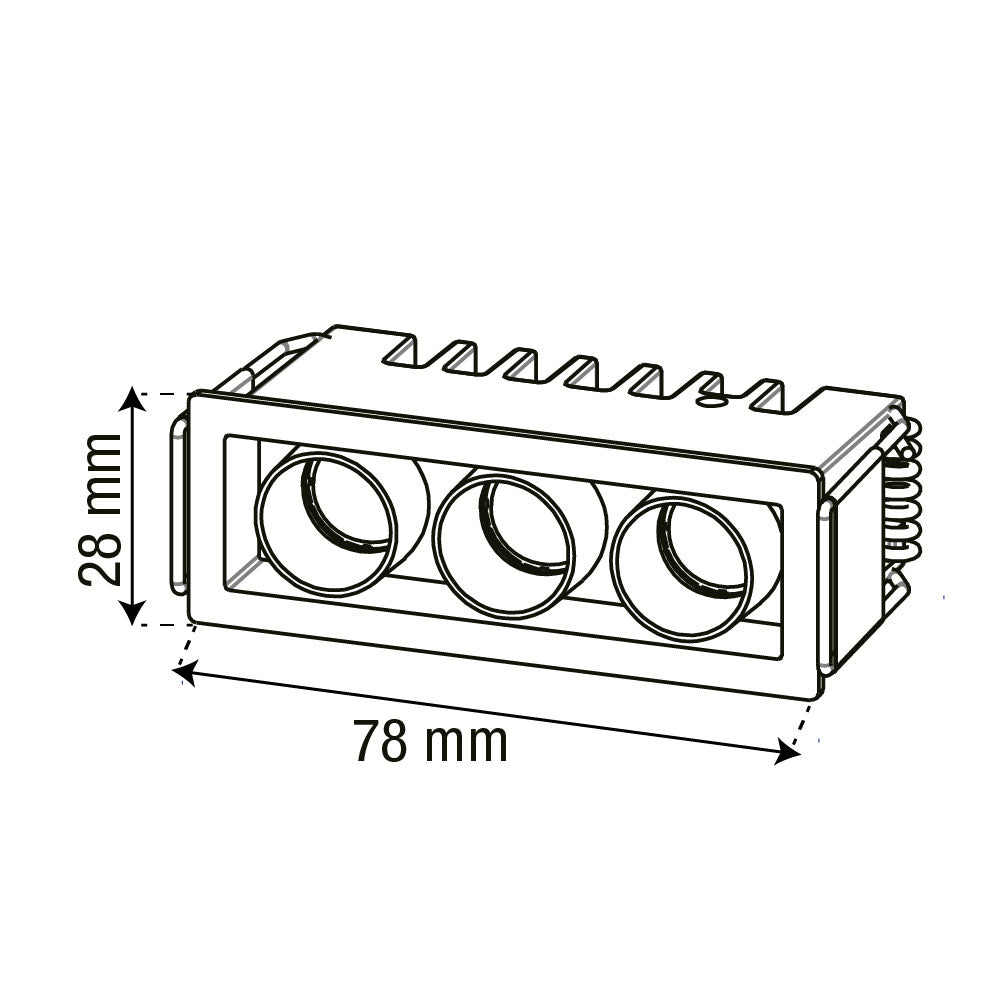 EMPOTRABLE BLANCO HS MINI RZ 36°, 7.5 W, 3000K, 344 LM