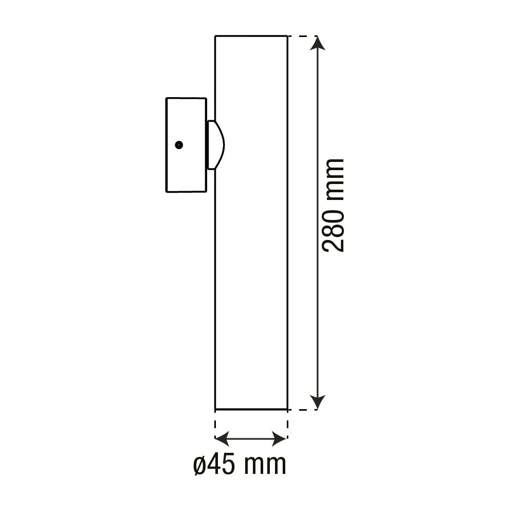 ARBOTANTE GRIS PARA PARED ZEN 10W, 36°, LUZ CÁLIDA, 818 LM