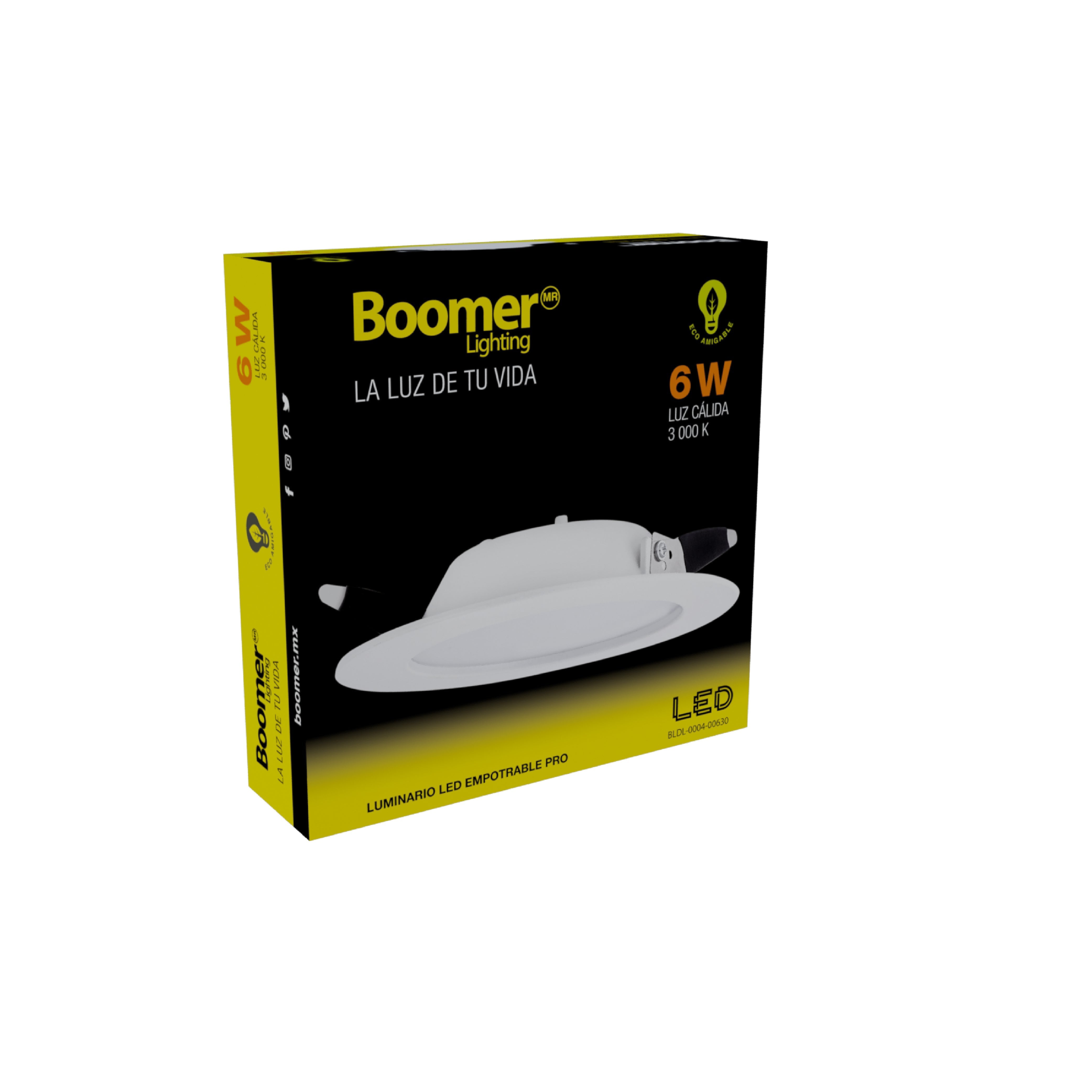 EMPOTRABLE BLANCO 6W, LUZ FRÍA, IP44, PARA BOTE, 660LM, AL