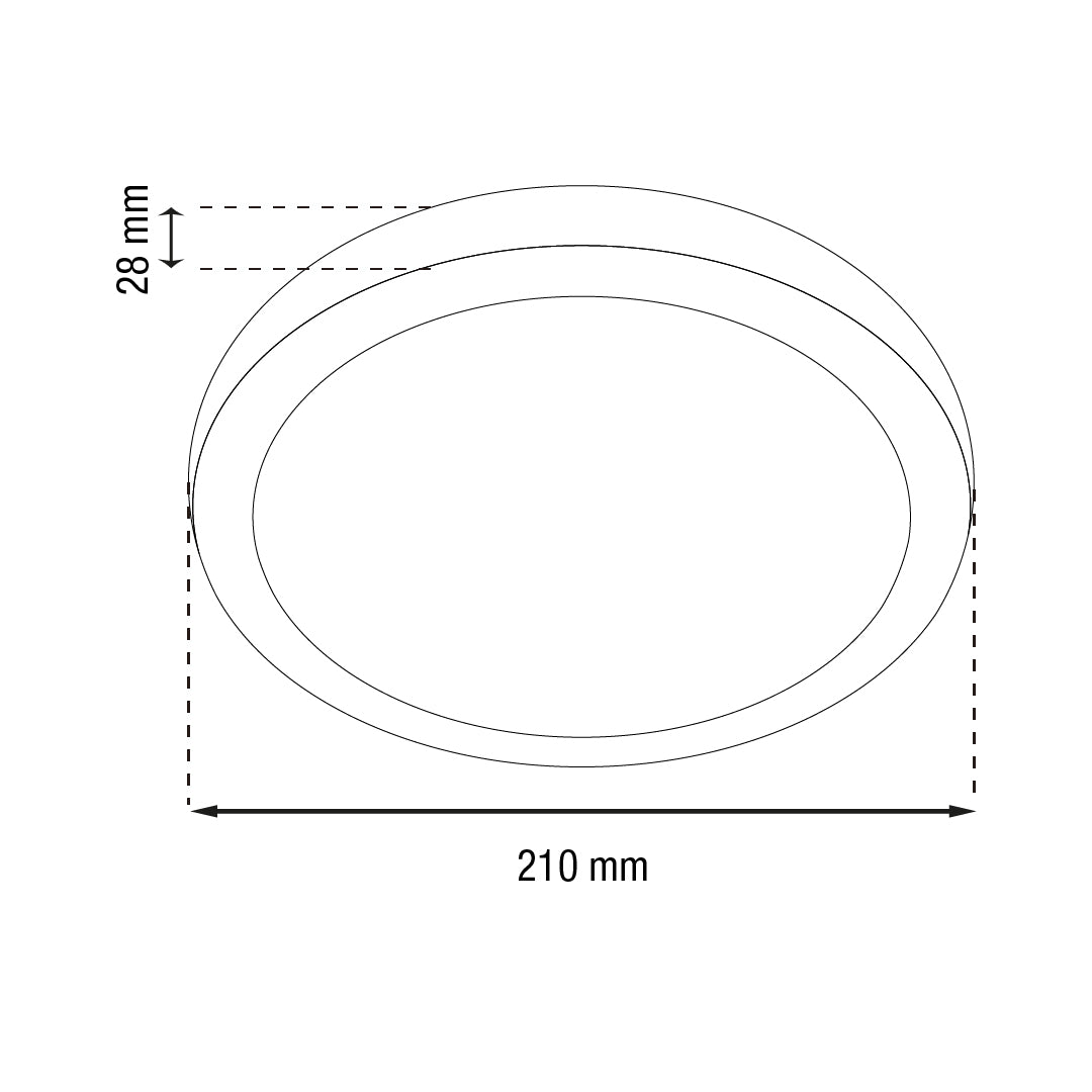 LÁMPARA PANEL LED REDONDOPARA SOBREPONER, 18W, LUZ FRÍA, FE+PC