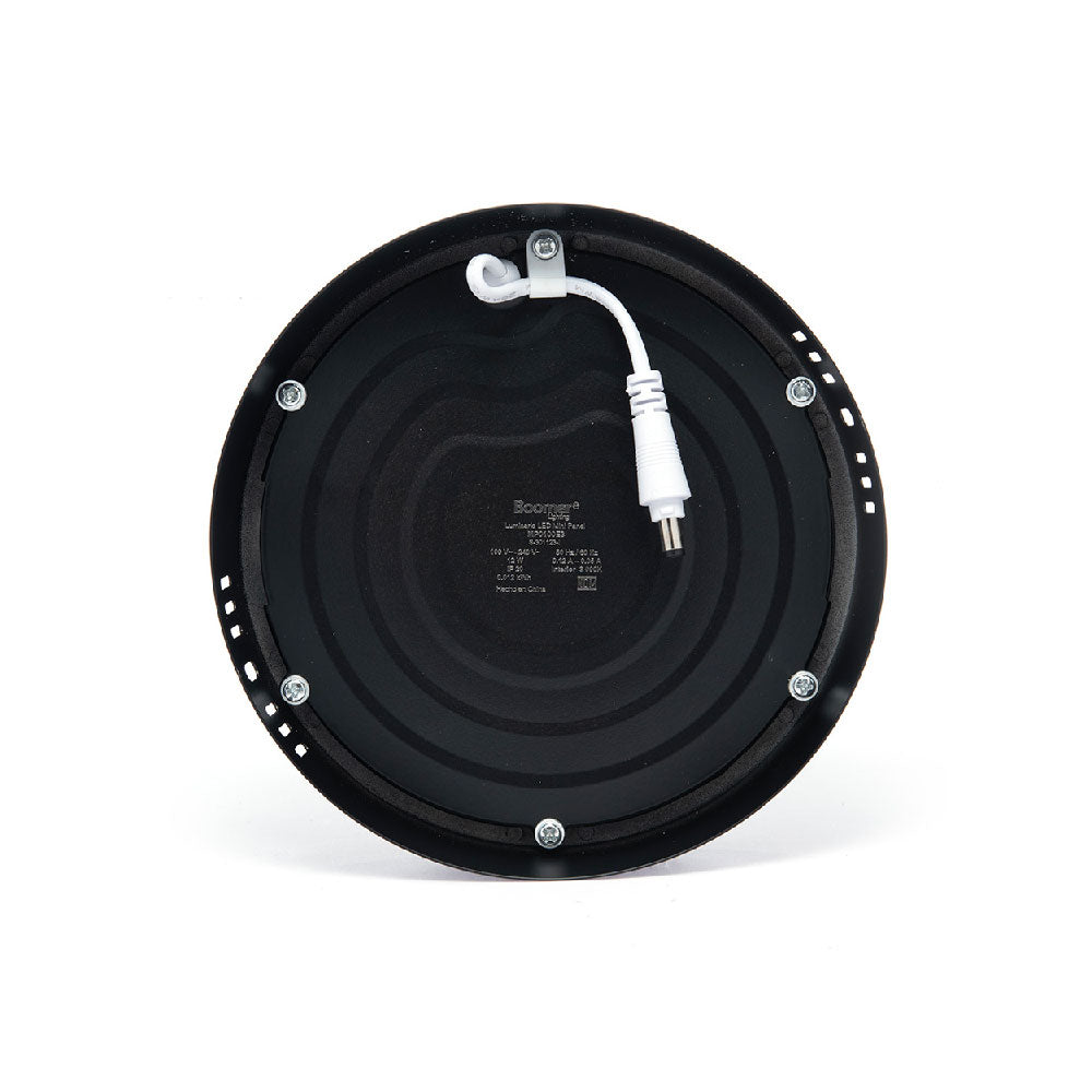 PANEL LED REDONDO NEGRO PARA SOBREPONER, 12W, 650LM