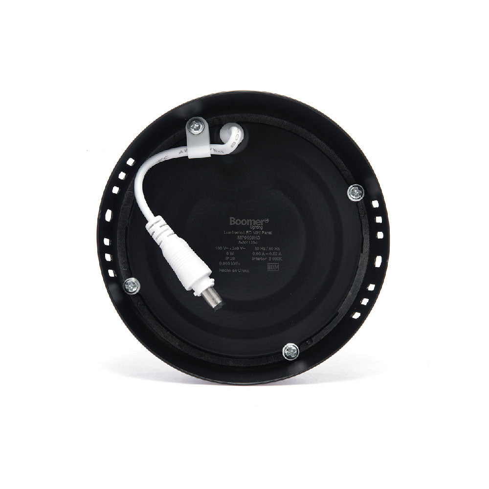 PANEL LED REDONDO NEGRO PARA SOBREPONER, 6W, 300LM