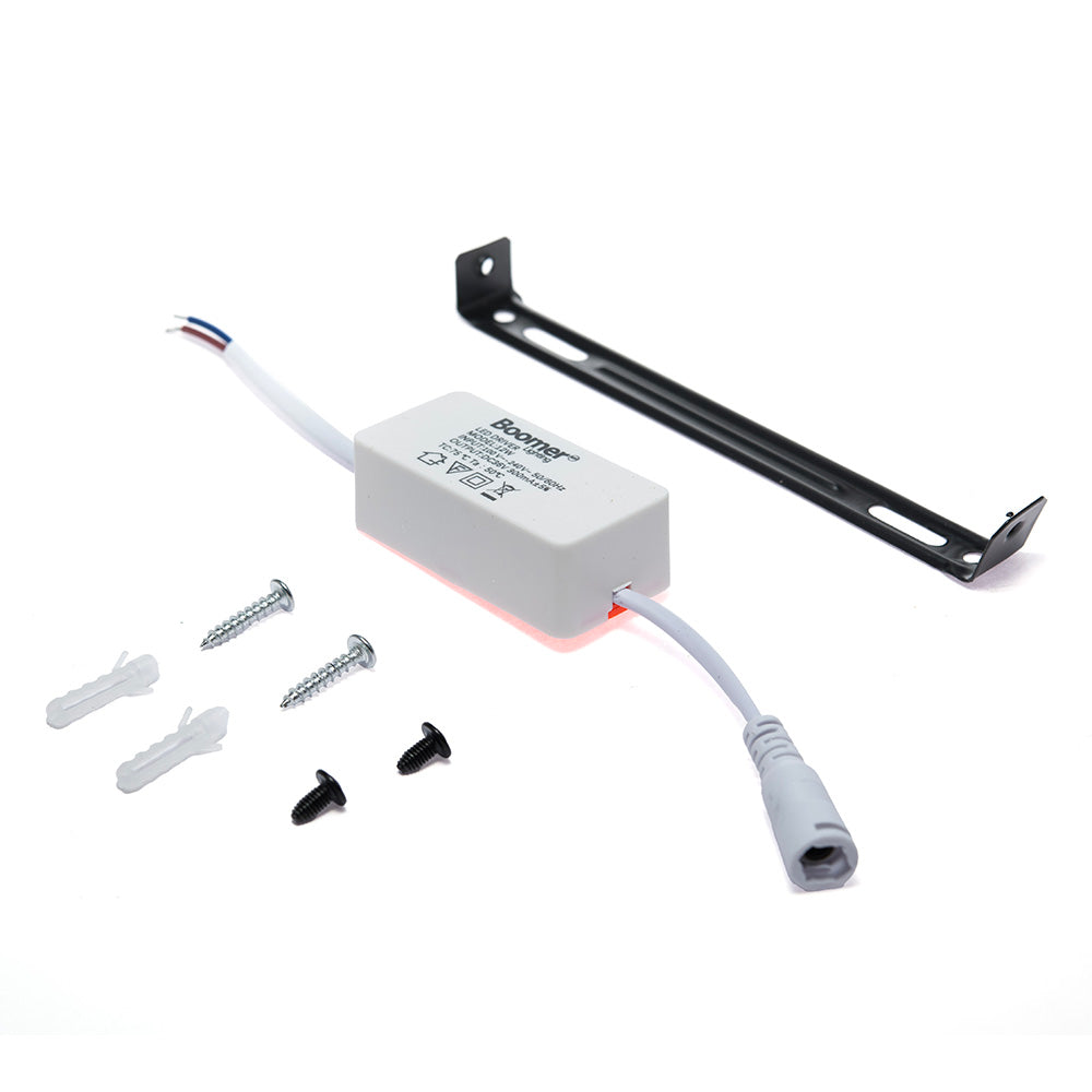 PANEL LED REDONDO NEGRO PARA SOBREPONER, 18W, 1100LM