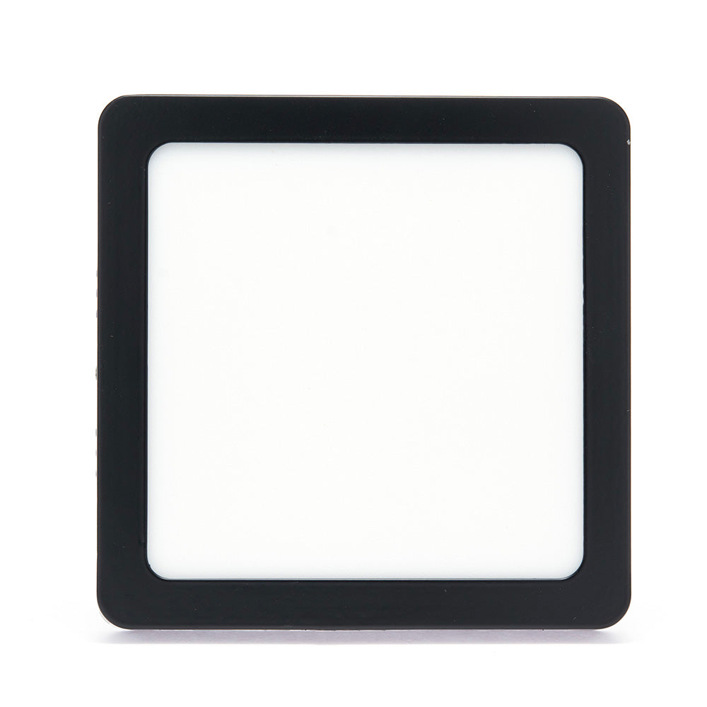 PANEL LED CUADRADO NEGRO PARA SOBREPONER, 12W, 840LM