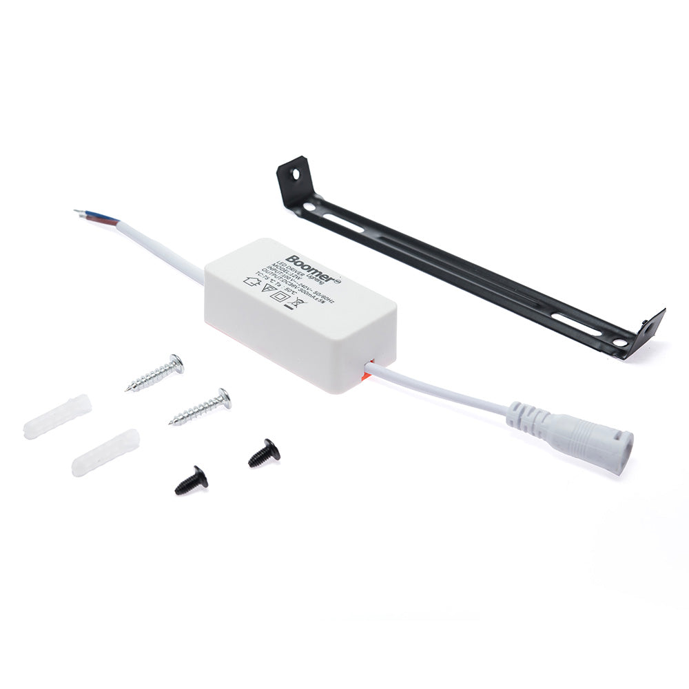 PANEL LED CUADRADO NEGRO PARA SOBREPONER, 12W, 840LM