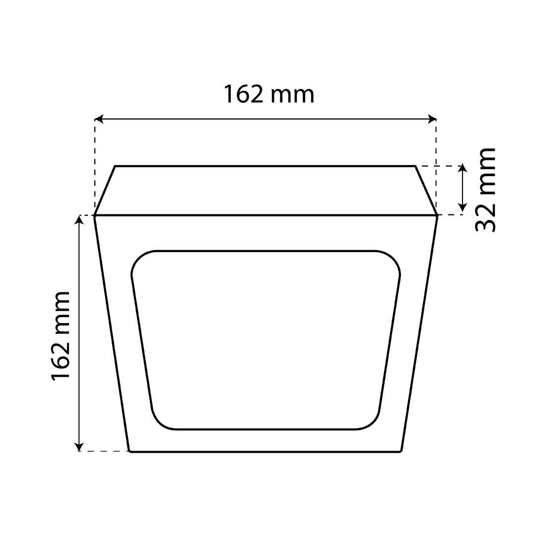 PANEL LED CUADRADO NEGRO PARA SOBREPONER, 12W, 840LM